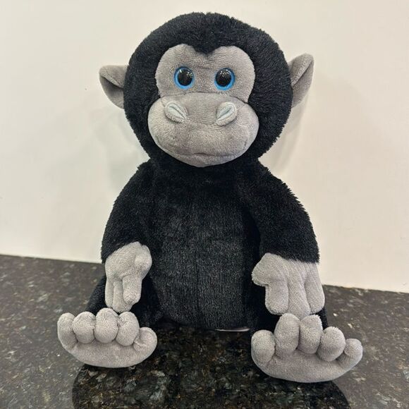 Melissa And Doug Monkey Baby Gorilla Chimpanzee Black Grey Plush Stuffed Animal - Picture 1 of 8